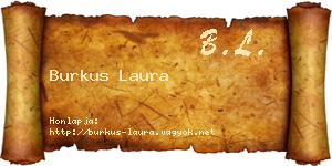 Burkus Laura névjegykártya