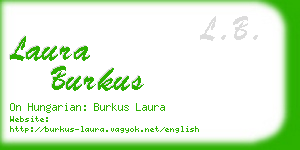 laura burkus business card